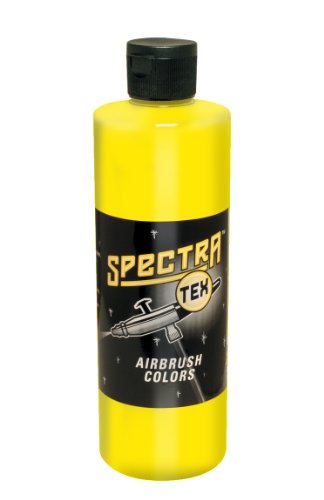 Badger Air-Brush Company Spectra-Tex Airbrush Ready Water Based Acrylic Paint, Neon Fluorescent Lemon, 16-Ounce