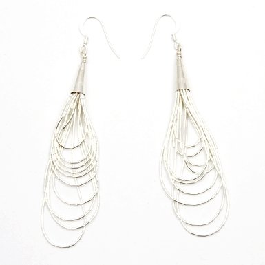 Hook Silver Strand Earrings by Maven||RF10F