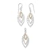 18 Karat Gold Plate and Sterling Silver Pendant and Earring Set