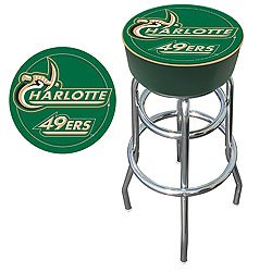 NEW Trademark University of North Carolina Charlotte Padded Bar Stool Long Lasting Logo High Quality