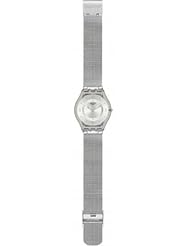 SWATCH SFM118M metal knit silver dial metal bracelet women watch NEW