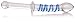 Don Wand Curved Real Tip Glass Pleasure Wand with Handle, Blue Swirl