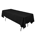 60 x 102 Inch Polyester Tablecloth Black