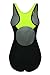 ReliBeauty Womens Color Block One Piece Bathing Suit (12-14, Black)