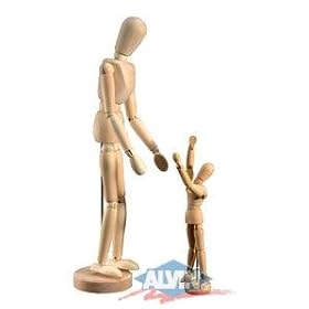 Wooden Human Mannequin (Unisex) 12 Inches Tall