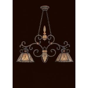 Metropolitan Monte Titano N6038-159 Cone (31H x 49W) Pool Table 2-LT 200w Pendant in Oro
