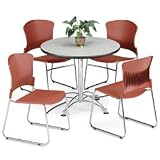 OFM Cafeteria Furniture – Burgundy – Lot of 4