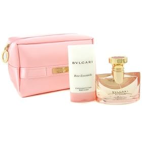 Bvlgari Rose Essentielle Coffret: Eau De Parfum Spray 50ml + Body Lotion 75ml + Pink Bag For Women 2pcs+1bag