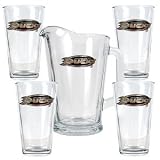 Anaheim Mighty Ducks 4pc Pint Ale Glass & 60oz Pitcher Set - Priamry Logo NHL Hockey