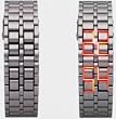 E2E Red LED Digital Watch molten lava Style mens sports watch