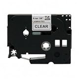  : Brother 3/8 Inch x 26.2 Feet Black on Clear for P-Touch (TZ121)