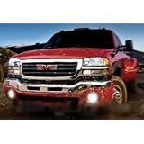 2003-2010 GMC Sierra White Halo Fog Lamps Lights by BlingLights