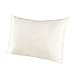 SilkSlip 100% Pure Mulberry Silk Pillowcase with Cotton Underside and Hidden Zipper for Hair and Skin, 19 Momme 400 Thread Count Hypoallergenic, Queen(20x30 Inch), Ivory