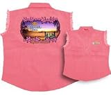 Corona Sunset Graphic Pink Sleeveless Junior Size Shirt