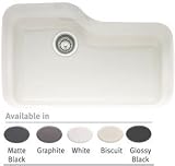 Franke Orca ORK110GR 30 Undermount Single Bowl Fireclay Sink: Graphite