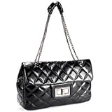 Women Fashion Shoulder Bag Quilting Quilted Chain Cross Handbag Flap bag M size