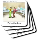 Londons Times Funny Computer Cartoons - ZORBA THE GEEK - Coasters
