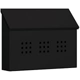 Salsbury Industries 4615BLK Traditional Mailbox, Decorative, Horizontal Style, Black