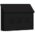Salsbury Industries 4615BLK Traditional Mailbox, Decorative, Horizontal Style, Black