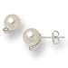 Miore Damen-Ohrstecker  375 Weißgold mit 2 Brillanten 0,03ct und Perlen MG9010E