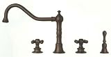 Whitehaus WHKCR3-4400-BN Widespread Vintage Iii Kitchen Faucets Brushed Nickel