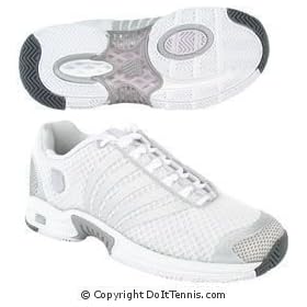 Buy K-Swiss Ladies Ascendor SLT (White Silver Pink) Tennis Shoes, Available in Sizes 5 thru 11