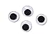 Darice ME7-PP Eyes MOVEABLE Paste ON Black 7MM 20PC, 7 mm