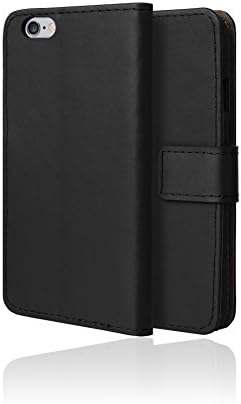 [DBJ Case]Leather Wallet Cover Case With Card Slots iPhone 6 4.7 inch(Black)