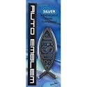 Large Silver Christian Jesus Fish Auto Emblem
