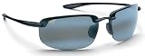 MAUI JIM HO'OKIPA 407 407-02 GLOSS BLACK PLASTIC NEUTRAL GREY POLARIZED SEMI RIMLESS... by 