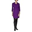 Moody Mama Maternity Cowl Dress with Long Sleeves & Side Shirring - Purple