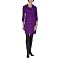 Moody Mama Maternity Cowl Dress with Long Sleeves & Side Shirring - Purple