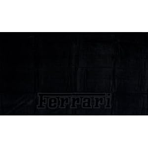 Ferrari Emblem Beach Towel Black by 