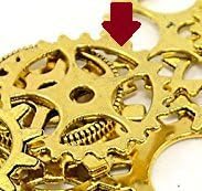 30pc Steampunk Gears, Charms, Metal Alloy, Antique Golden
