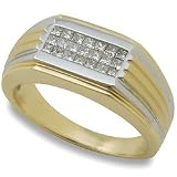 1/2ctw Men's Princess Cut Diamond Ring