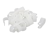 uxcell コード・クリップ　Rタイプ　ワイヤー･コード　ナイロン　ファスナー・ハーネス　14.8mm直径　30個入り