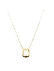 Dogeared Lucky Horseshoe Gold Dipped Reminder Necklace
