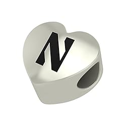 Northwestern Wildcats Heart Bead Fits Most Pandora Style Bracelets