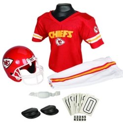 Kansas City Chiefs NFL Youth Helmet and Uniform Set by Franklin - Small