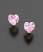 Children's 14k Gold Pink Cubic Zirconia Earrings
