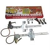2 Door Flat Power Window Kit U-wire Driver/Passengers Windows Window Motors