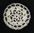 Cream (Ivory) Floral Crocheted Hair Bun Cover- LARGE