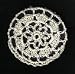 Cream (Ivory) Floral Crocheted Hair Bun Cover- Medium
