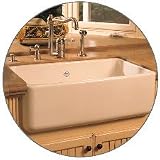 Rohl RC3018BS Biscuit Shaws Original Single Basin Fireclay Kitchen Sink from the Shaws Original Series RC3018