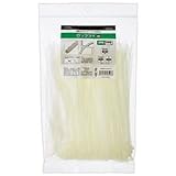 （まとめ） オーム電機 ロックタイ 200mm 白 LT-200W300WH 1袋（300本） 【×4セット】