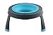 Dexas Popware for Pets Single Elevated Pet Feeder, Large, Gray/Blue