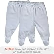 giggle Better Basics Footed Pants, Organic Cotton - Set of 2, Blue, 0-3 Months