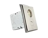 15 Amp, 125 Volt, Floor Box Assembly, Includes Brass with Brushed Nickel Finish Floor Plate, Gasket, Screw Cap, O-ring & Switch Box, 25249-SBA