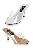 Clear Slip-On With 3 Inch Pointy Heel.