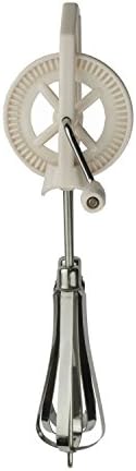Cooking Classics 9.6-inch Rotary Egg Beater,with Side Handle Blender,white